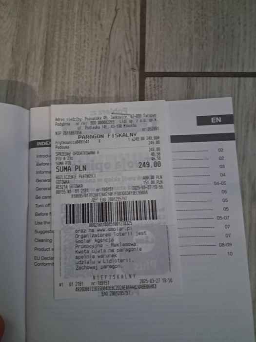 Airfryer bergneg na gwaracji