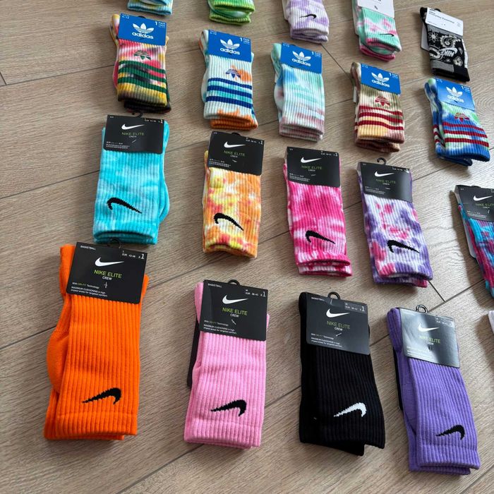 M 38-42 L 42-46 Високі шкарпетки Nike Elite tie-dye літні фабричне фарбуванння унісекс яскраві та екслюзивні технологія Dri-Fit