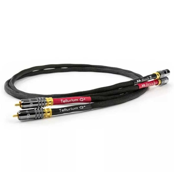 Tellurium Q Black II interkonekt 2 RCA - 2RCA kabel 1m nowy