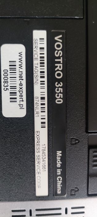 Laptop Dell Vostro 3550  Windows 10 pro.