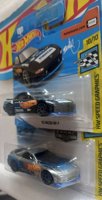 Conjunto 2, 95 Mazda RX-7 hot wheels 1 deles é zamac 2019