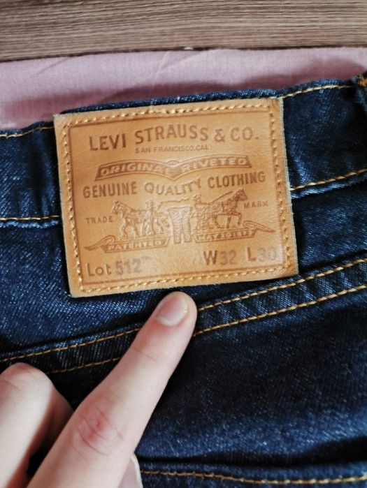 Оригинальные Levi's 512 Slim Taper — Тёмно-синий Индиго (Strong)