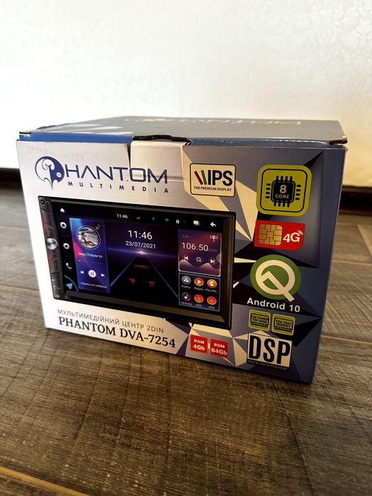 PHANTON DVA-7254 4/64 GB з Apple CarPlay / Android Auto