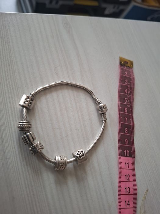 Bransoletka pandora z charmsami 21cm