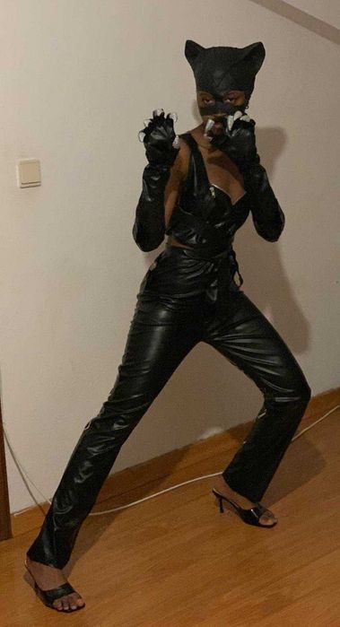 Fantasia de CatWomen Halloween/Carnaval