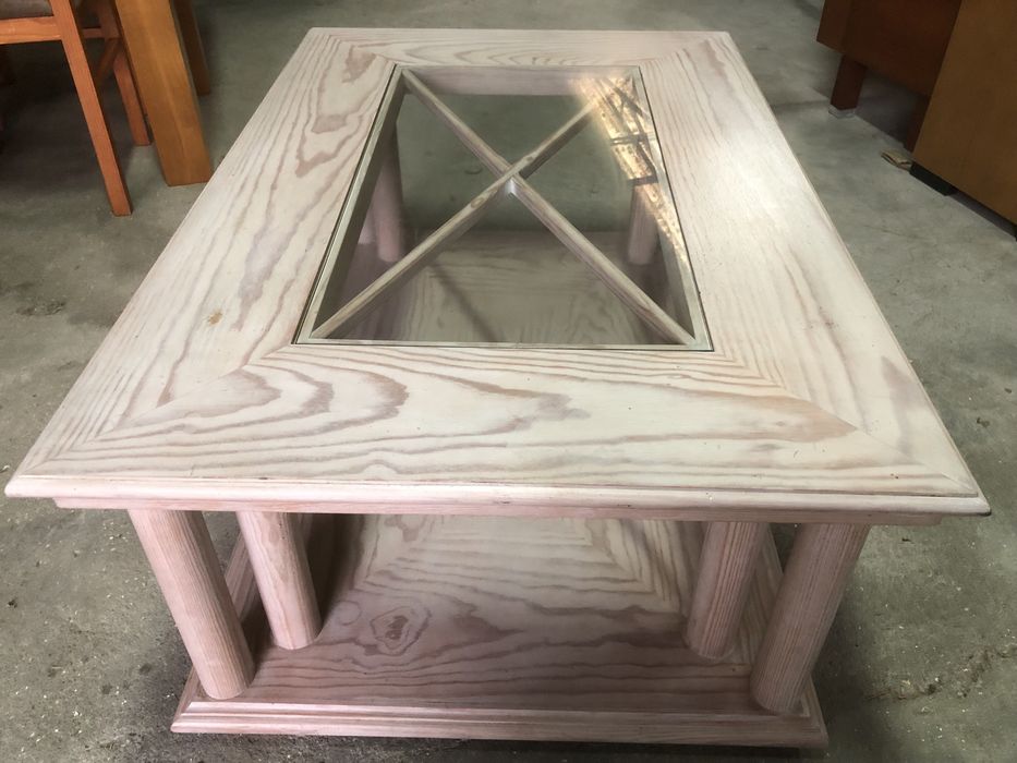 Mesa de centro decape rosa