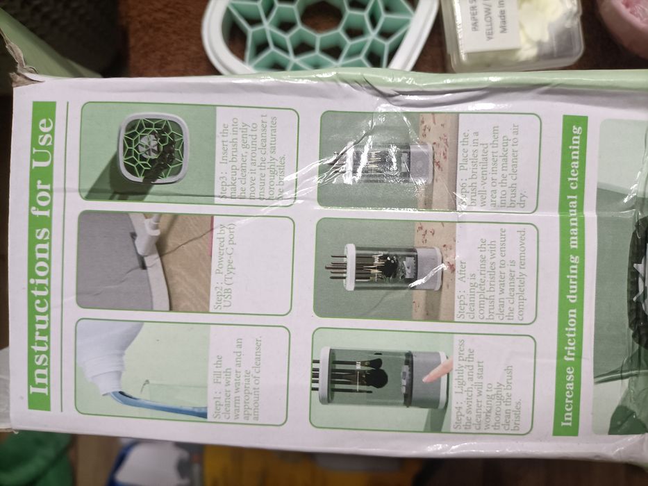 Elektryczna myjka do pędzli kosmetycznych