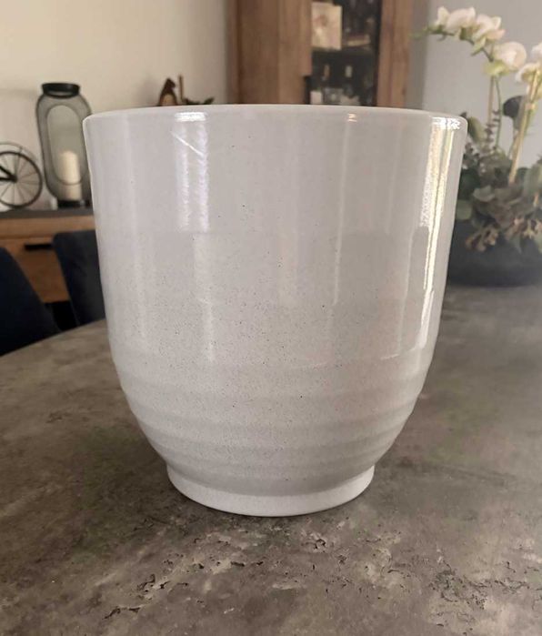 Duża donica / osłonka – szałwiowa zieleń, wys. ok.27cm