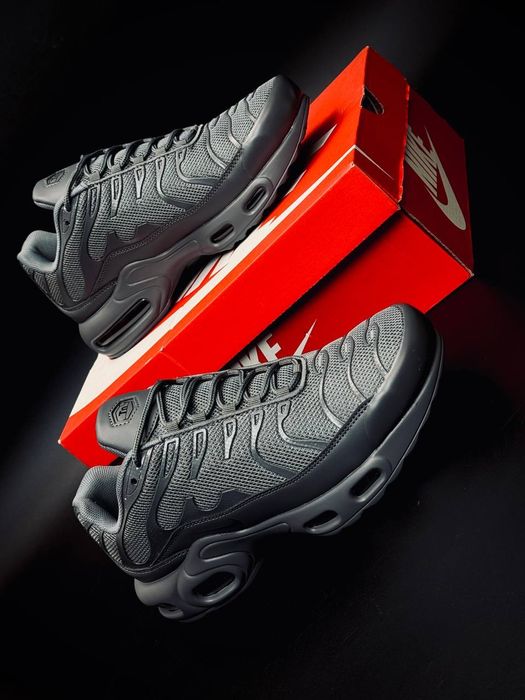 Nike 95 TN Plus Gray чоловічі весінні кросівки сірі / Найк 95 ТН Плюс