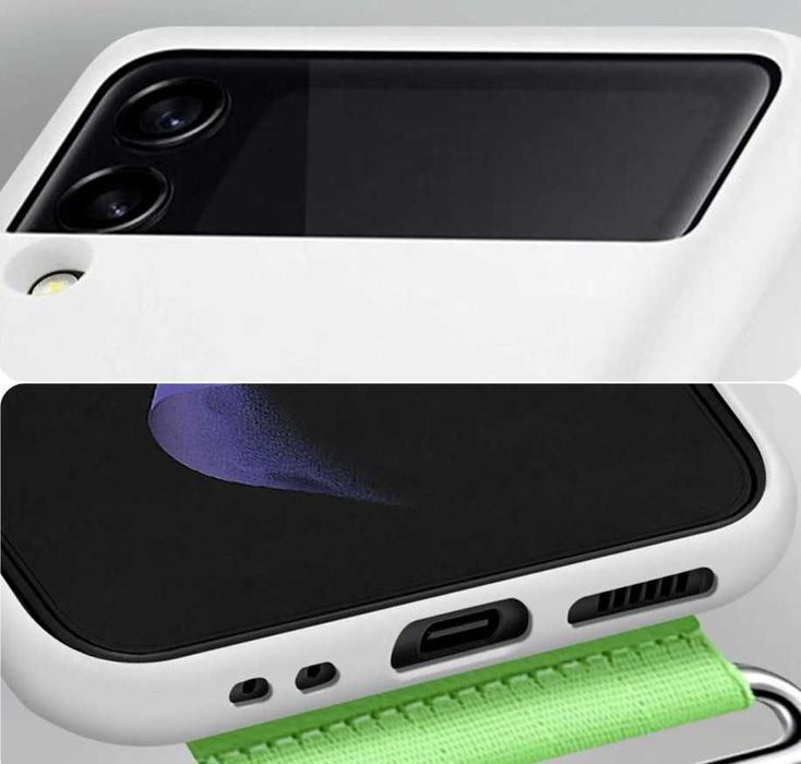 Оригинальный чехол Samsung Galaxy Z Flip 3 Silicone Cover With Strap