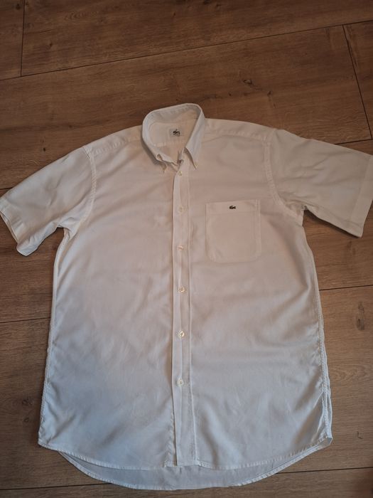 Biala meska koszula Lacoste