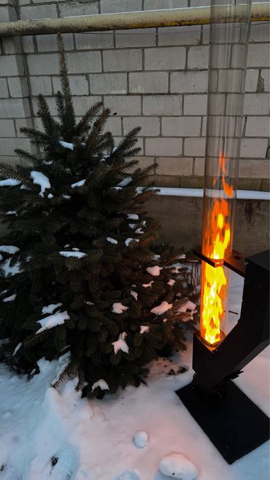 Уличный камин на пеллетах