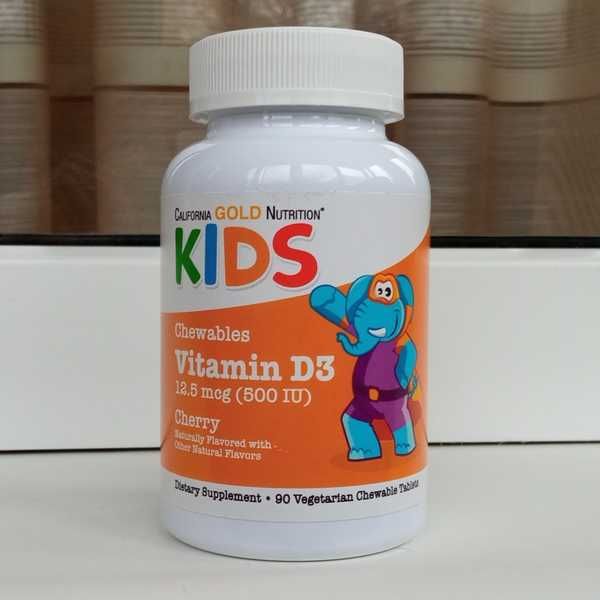 Витамин D3 D 3, США, 500 МЕ, Витамин Д3 Д 3 для детей, 90 животных