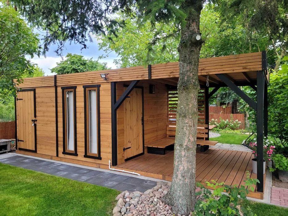 PREMIUM Nowoczesny domek narzędziowy "Bocian"/Altanka/Altana