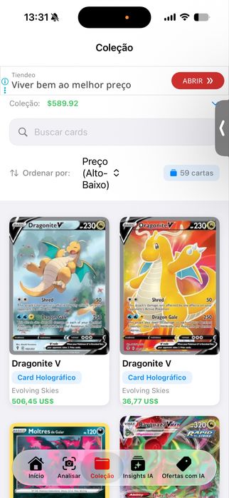 59 Cartas Pokémon