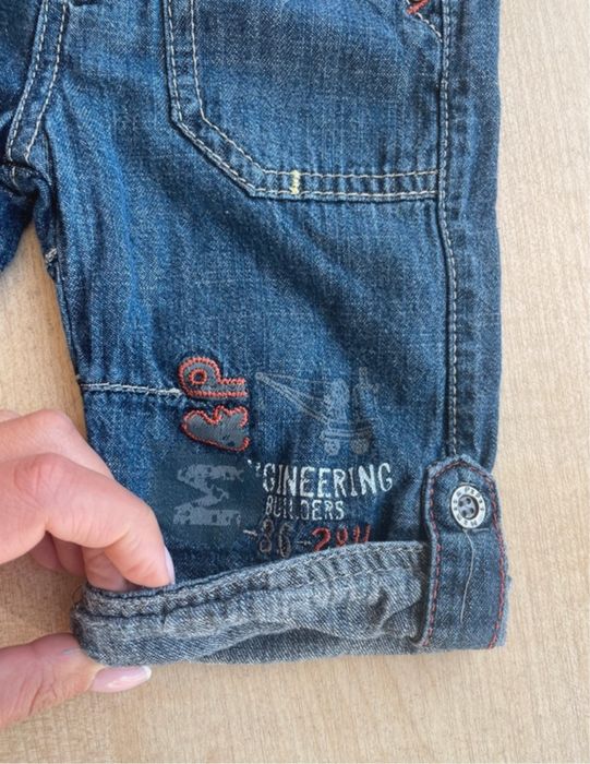 Jeansy spodnie dla chlopca 0-3 m-ce 62 mamas&paps