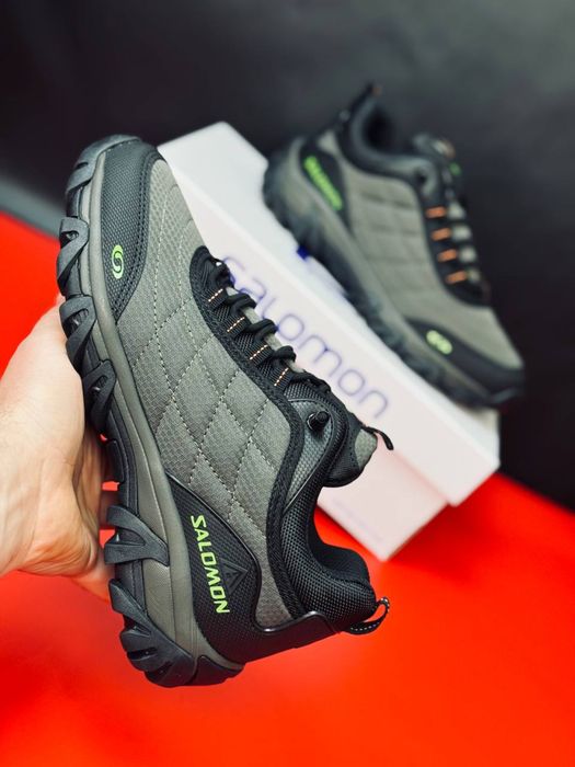 Деми кросовки Мужские кроссовки Саломон, Salomon WaterProof Саламон кожаные красавки Водонепроницаемые кросивки саломон Водооталкивающие кросивки