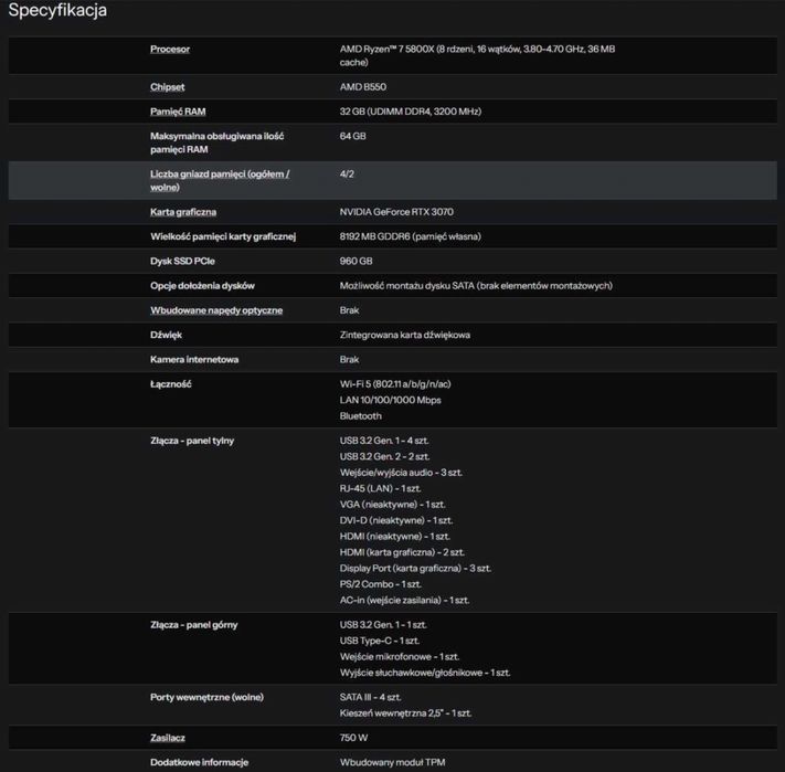 Gamingowy zestaw komputerowy ASUS ROG STRIX G15DK