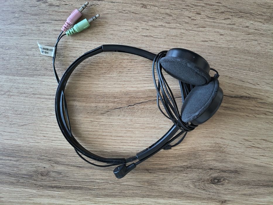 Słuchawki z mikrofonem złącze Jack 3,5mm
