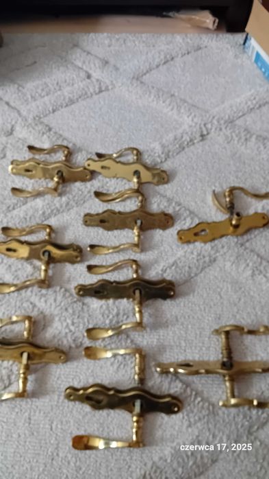 Klamki stare mosiężne