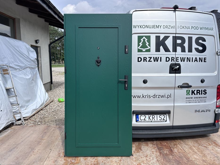 Drzwi DREWNIANE klatkowe wewnętrzneklatkowe na wymiar  cała Polska zielone czarne niebieskie białe czerwone antracyt