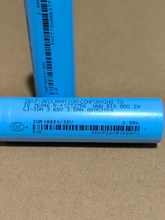 EVE INR18650-35V 3500mAh — оригінальні акумулятори, 10.2A