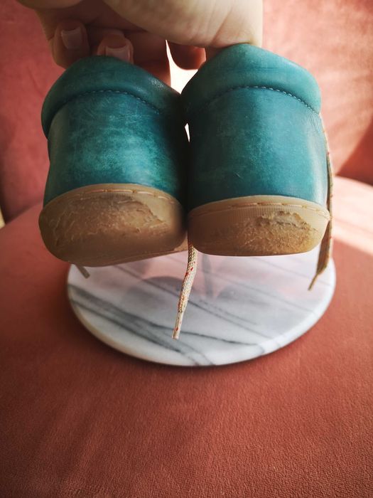 TELYOH zielone trzewiki skórzane Made in Portugal r. 26 (24-25)