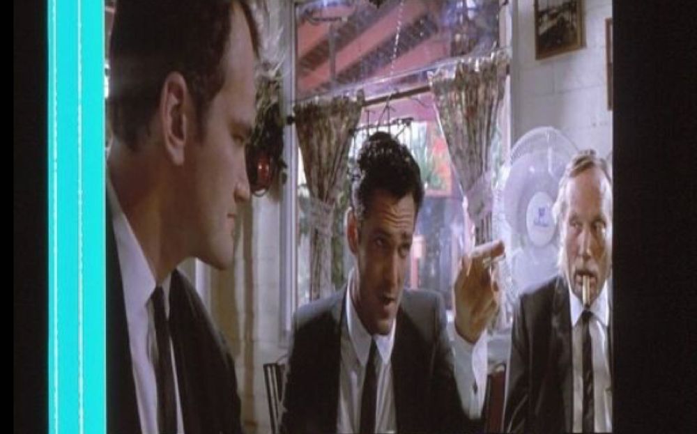 Fotogramas em película 35mm do filme culto RESERVOIR DOGS