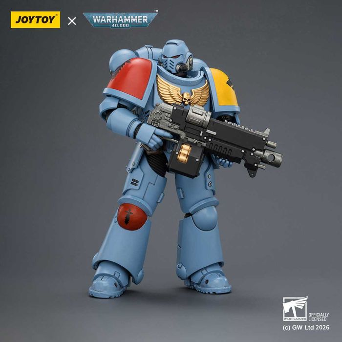 Коллекционная фигурка JoyToy Warhammer 40k Space Wolves Intercessor with Bolt Rifle, Bolt Pistol and Chainsword