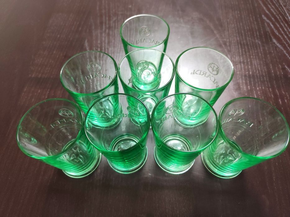 Lote de 8 Copos de Vidro - Bacardi (Novos)