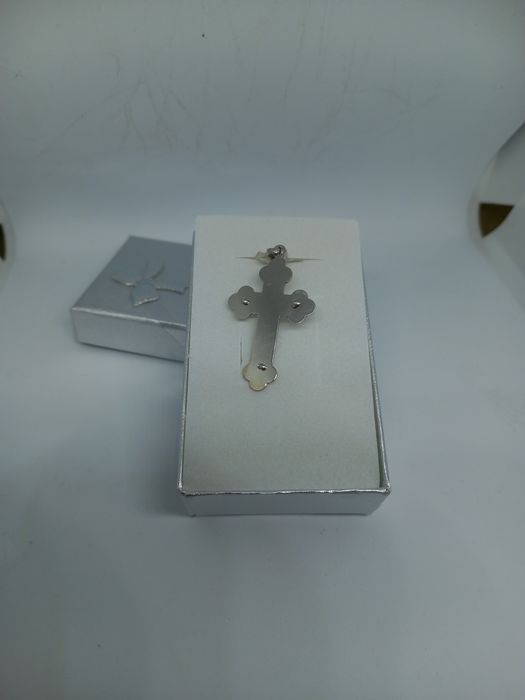 Srebena wisiorek krzyżyk,  próba 925