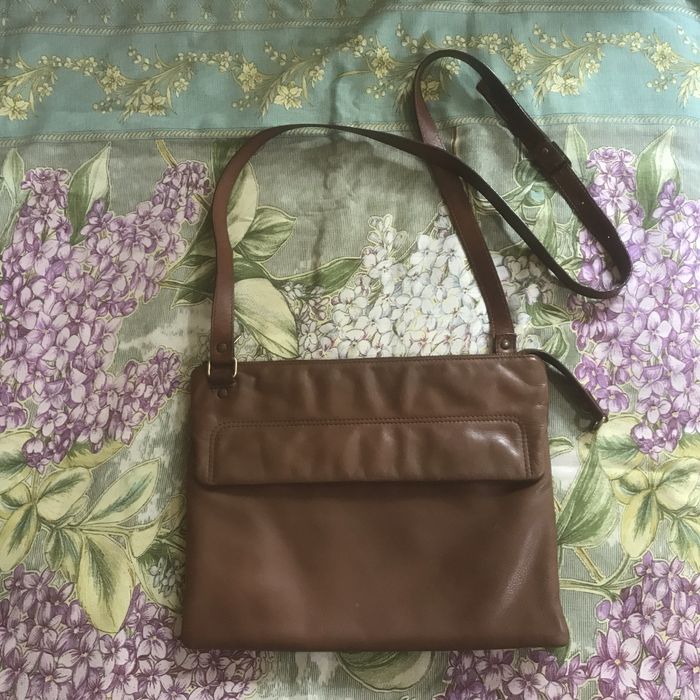 Подарок мужчине! Кожаная брендовая мужская сумка VF. Размер 32-25 см