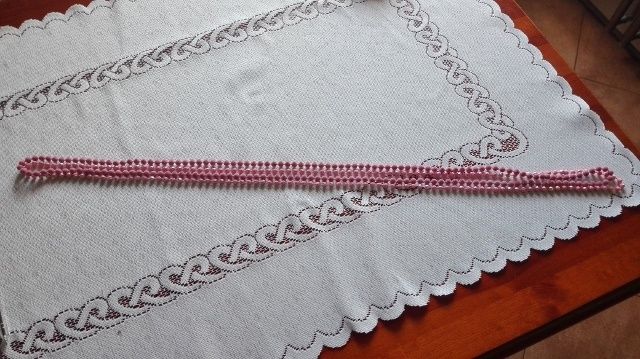 Podwójny różowy naszyjnik