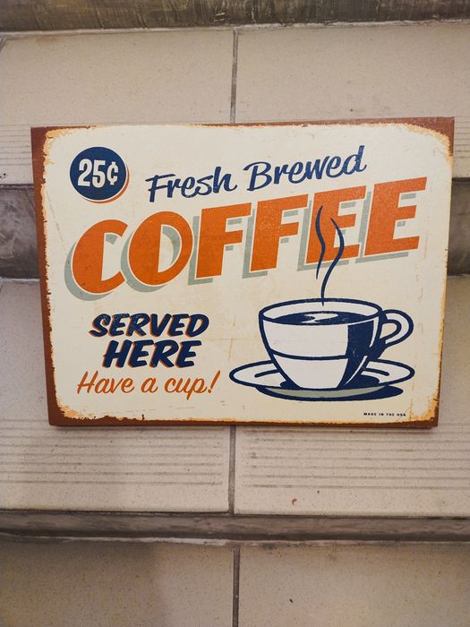 Obraz na płótnie z napisem coffee