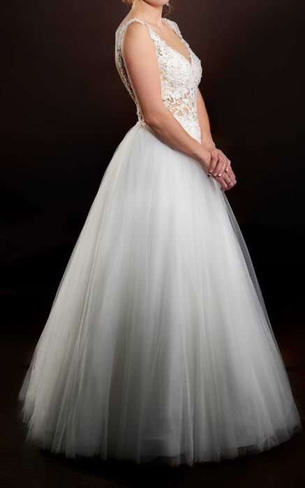 Suknia ślubna Laura Romano szyta 34-36