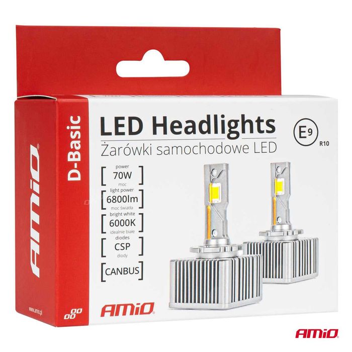 Żarówki Led D3S D8S 6800lm 6000k Mocne Xenon Super White żarniki