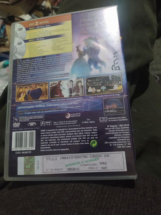 A bela e o monstro 2 DVDs extra original e dobrado com legendas