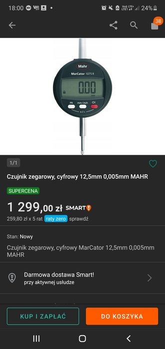 Czujnik zegarowy Mahr