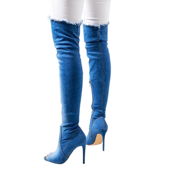 Kozaki jeans dżinsowe. 36