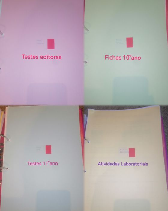 Capa com exercícios Física e Química 10°/11° anos