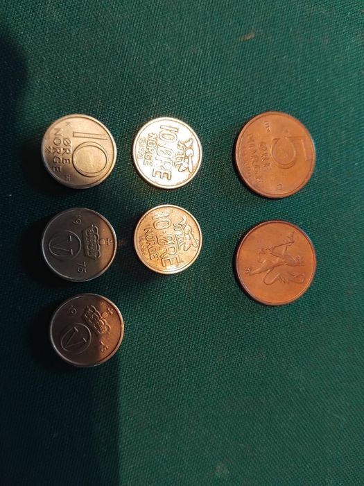 58 Moedas da Noruega e Suíça