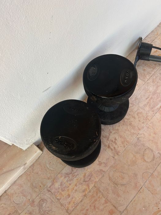 Halteres ginásio 2 pesos diferentes 17.5kg e 22.5kg