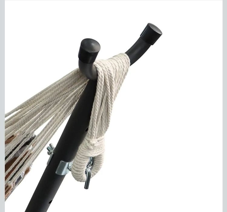 Amazon Basics hamak materiałowy ze stojakiem, 117 x 300 x 100 cm