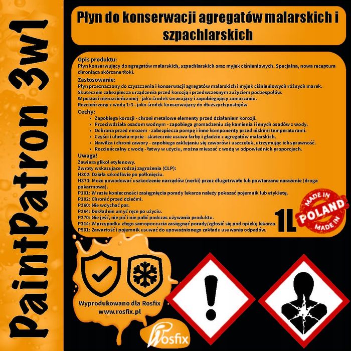 Płyn Konserwująco-Czyszczący 1L | do Agregatów Malarskich