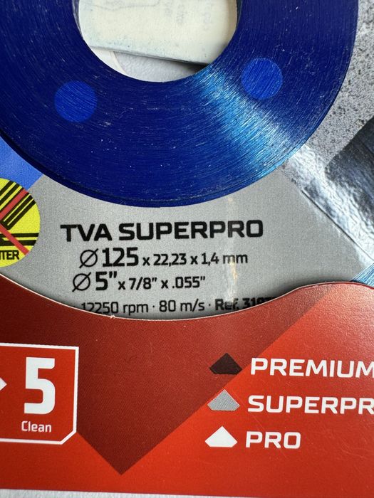 Rubi Zestaw tarcz 3szt  125 tva superpro gres plytki