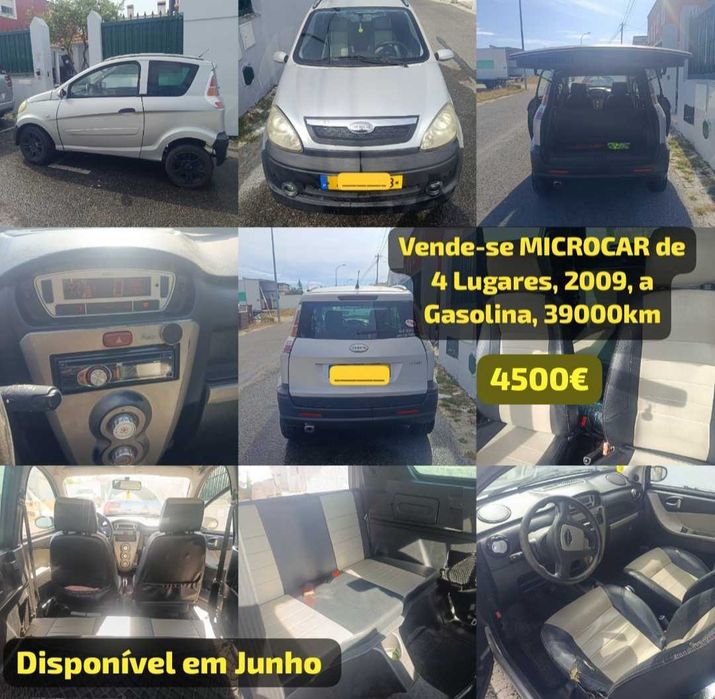 Microcar 4 lugares !! Gasolina, baixa preço!