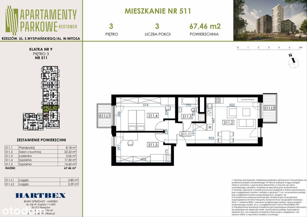 Apartamenty Parkowe | mieszkanie 3-pok. | 511