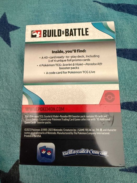 Pokemon TCG Paradox Rift Build & Battle Box