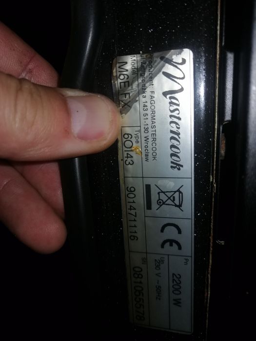 Piekarnik Mastercook, MODEL M6EFX - na części