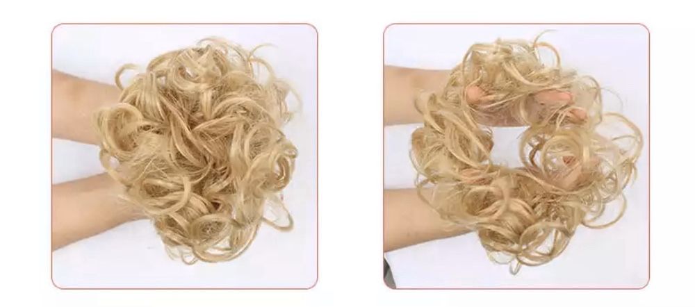 Premium Ultra włosy doczepiane, mahoń, kok na gumce 223.